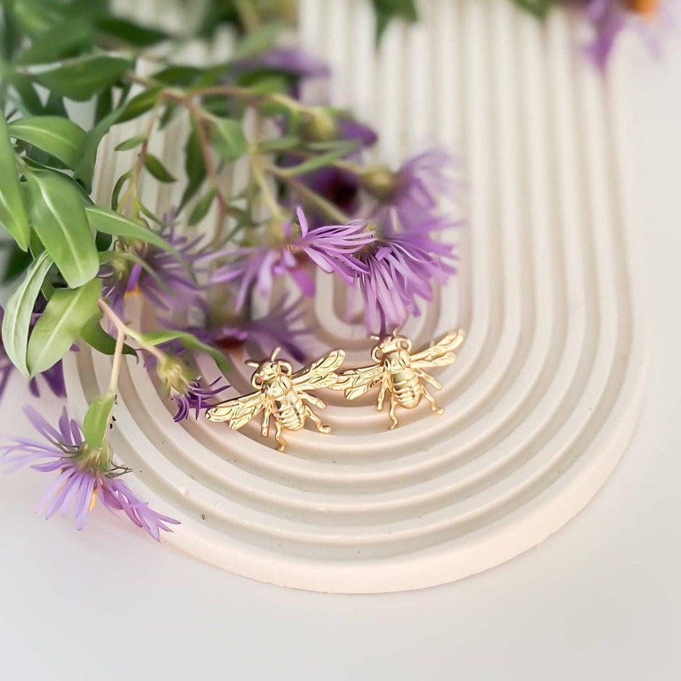 Large Bumble Bee Studs