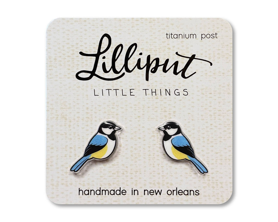 Chickadee Earrings // State Bird Earrings
