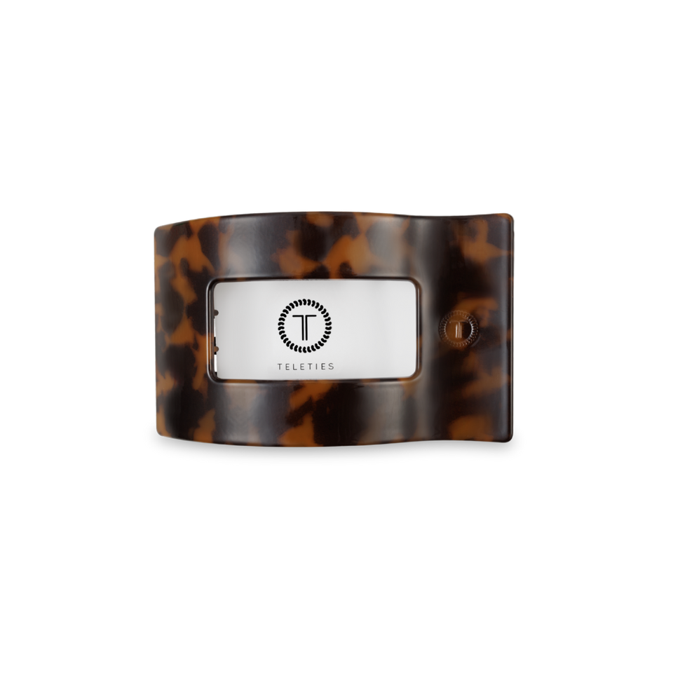 Flat Rectangle Hair Clip | Small | Tortoise