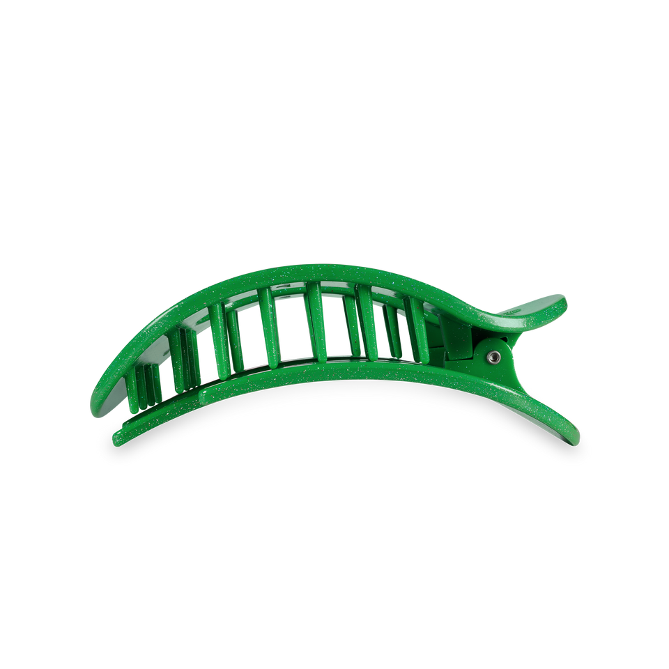 Round Flat Hair Clip | Medium | Shamrock Shimmer