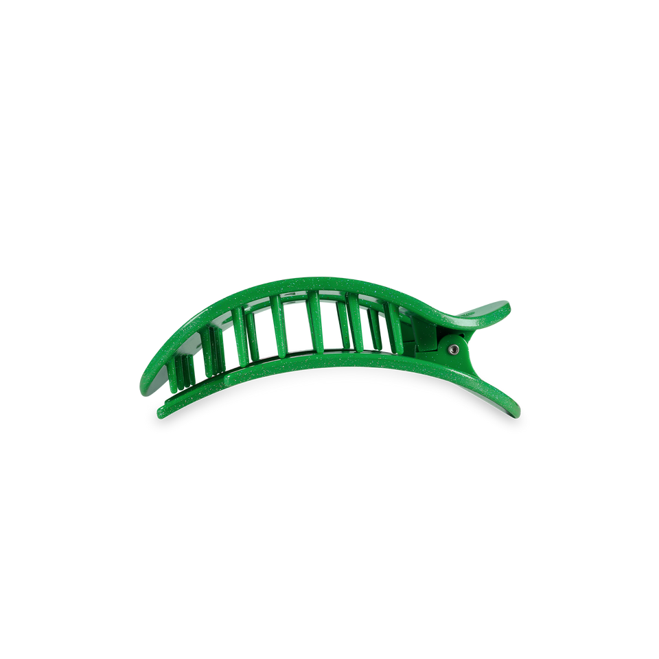 Round Flat Hair Clip | Small | Shamrock Shimmer