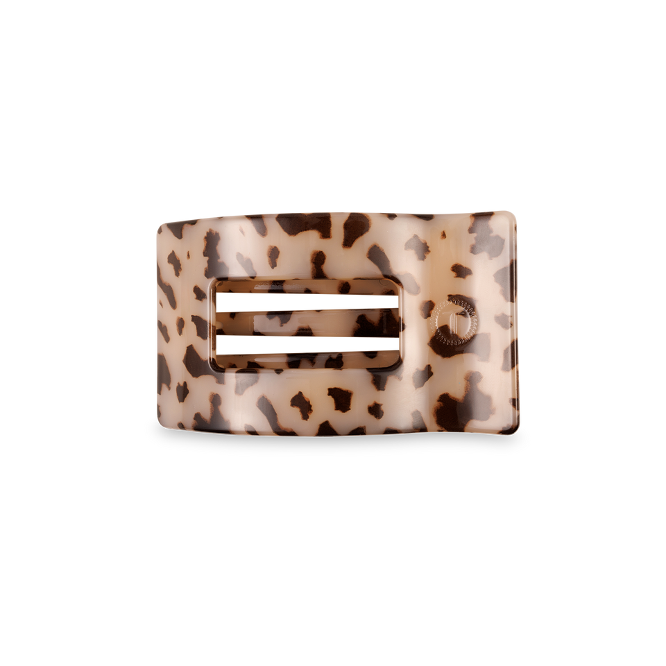 Flat Rectangle Hair Clip | Small | Blonde Tortoise