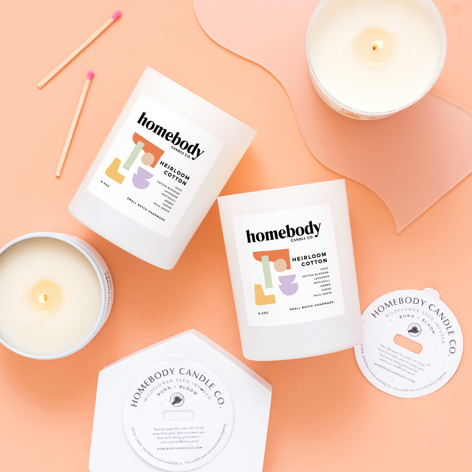Heirloom Cotton • burn + bloom candle ✸ 2025 Spring