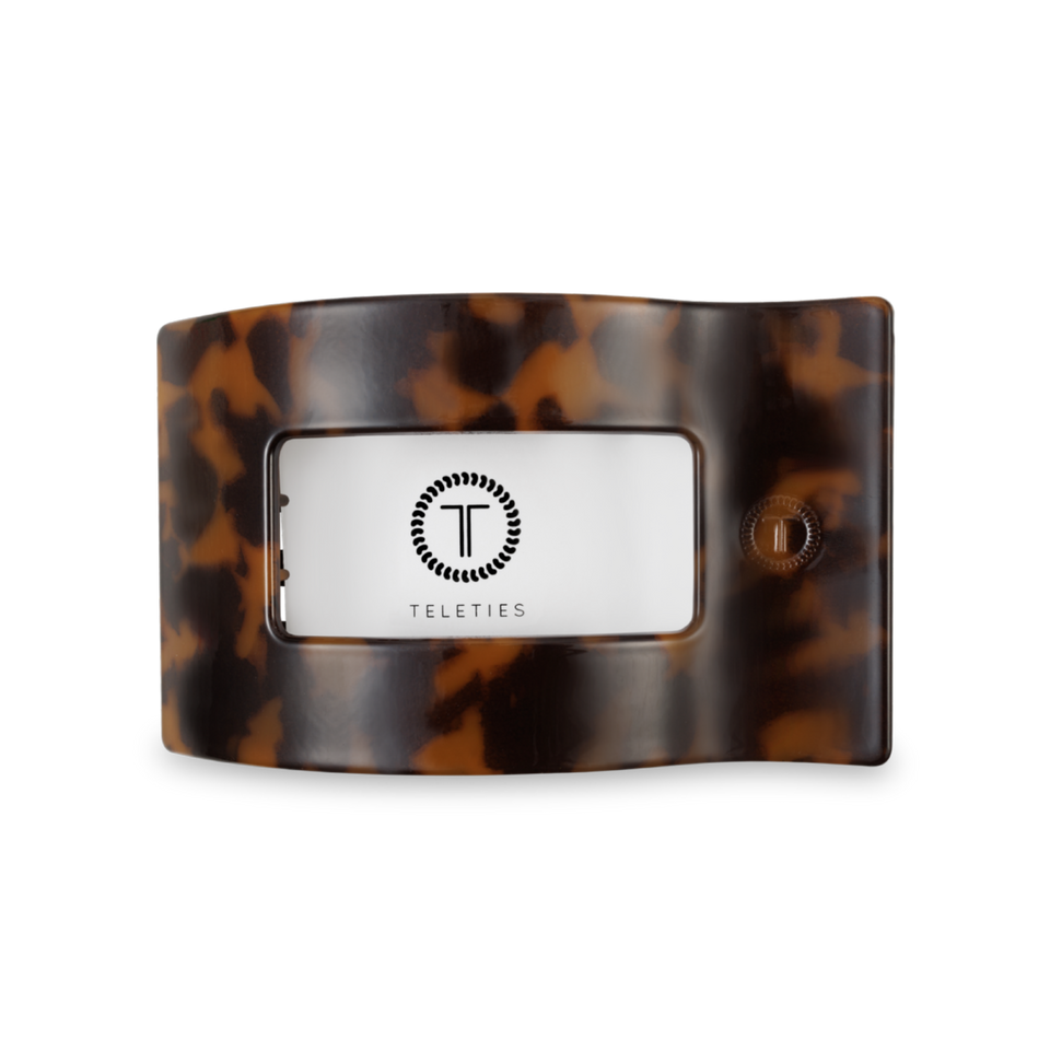 Flat Rectangle Hair Clip | Medium | Tortoise