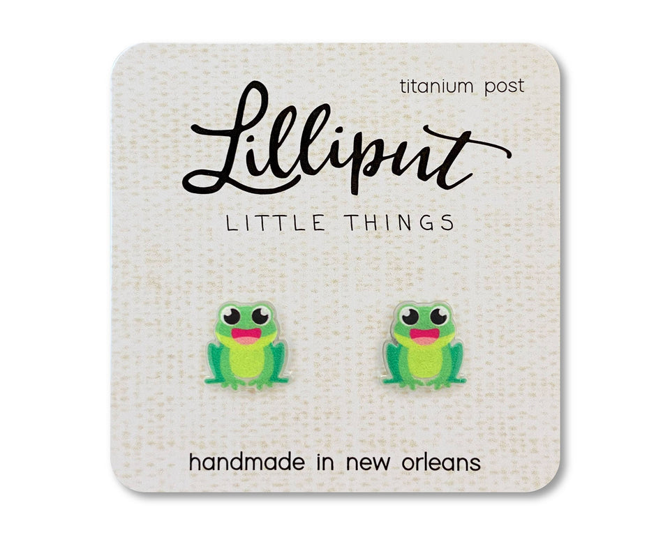 Frog Earrings // Animal Earrings