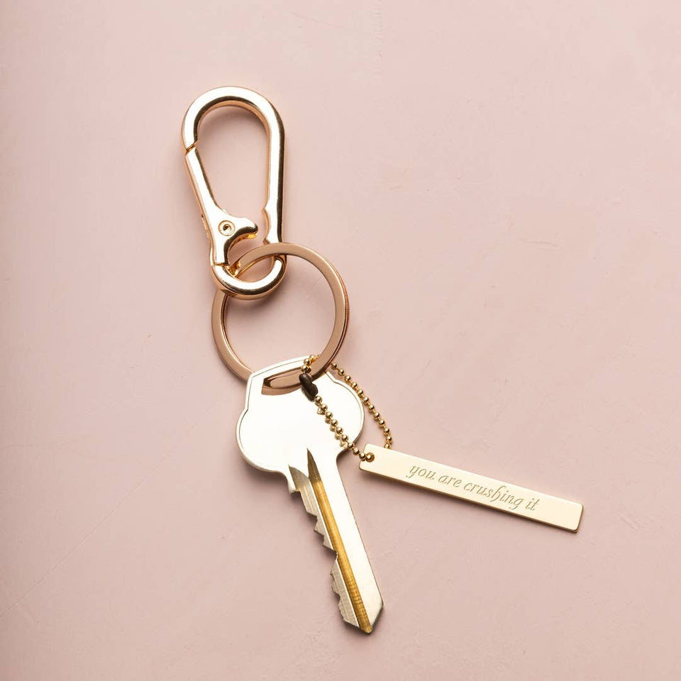 Hidden Message Bracelet - F♥cking Awesome/Aquamarine/Gold