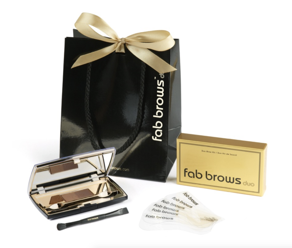 Fab Brows Duo Stencil Eyebrow Kit: Dark Brown / Chocolate