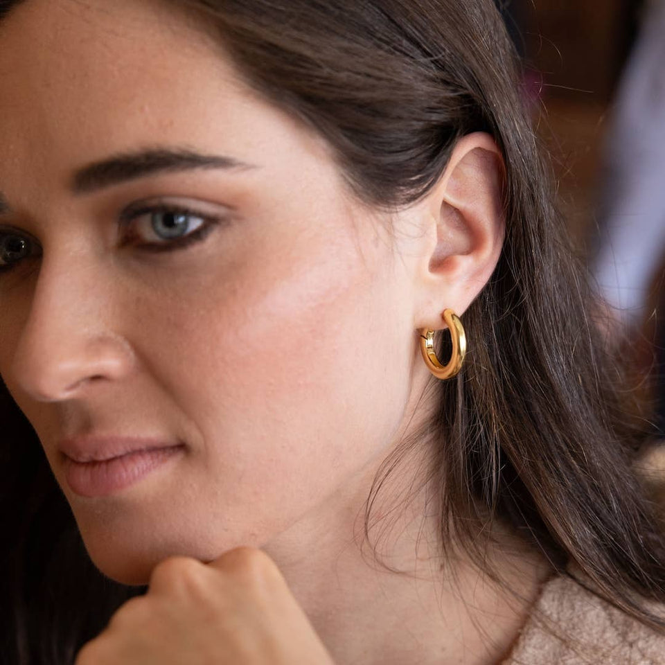 Refined Earring Collection - Med Stellar Hoop/Gold Vermeil
