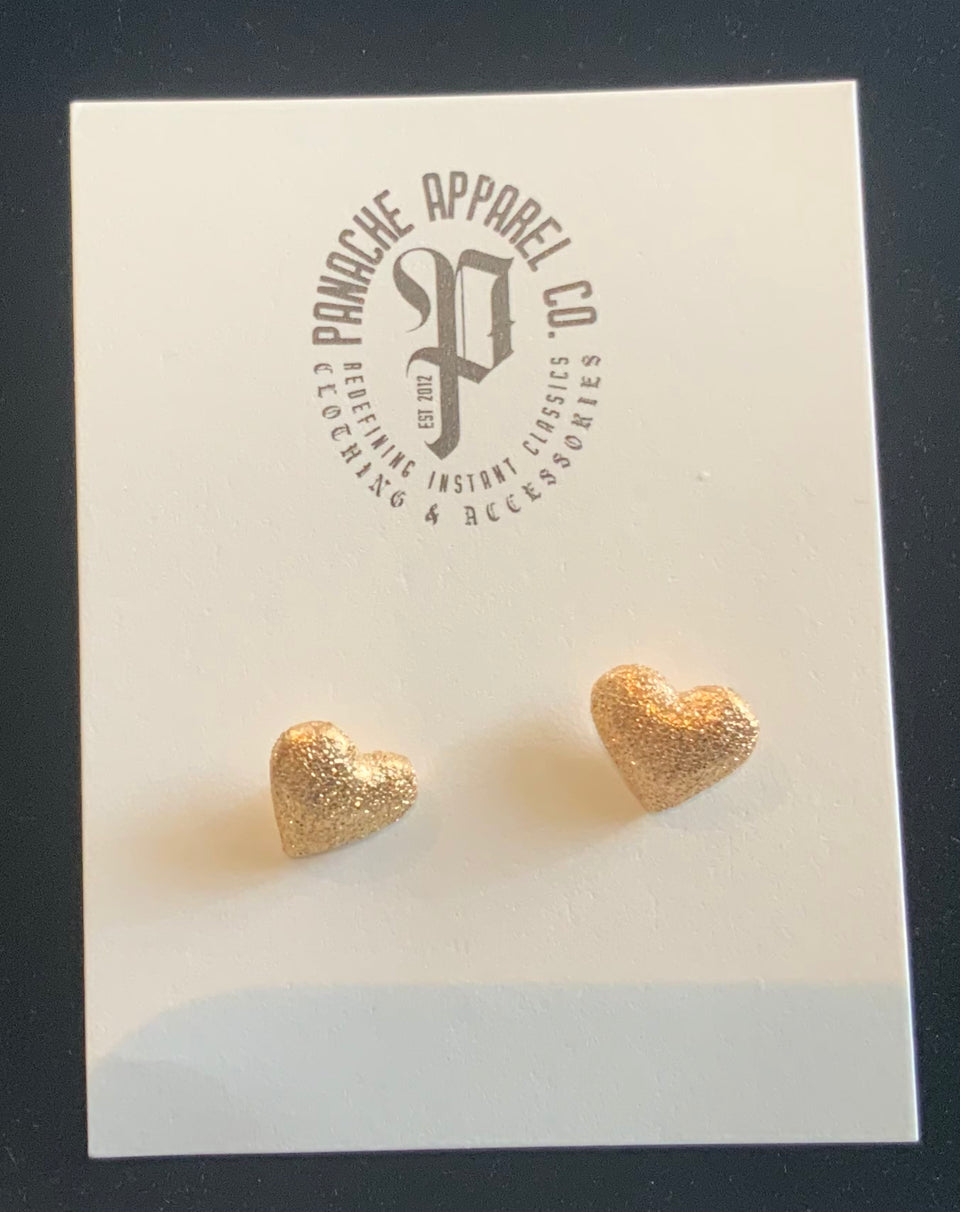 Gold Heart Stud | petite shops