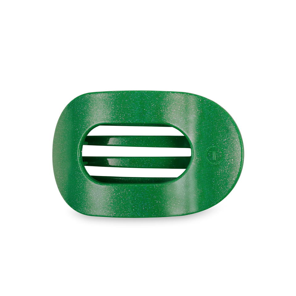 Round Flat Hair Clip | Medium | Shamrock Shimmer