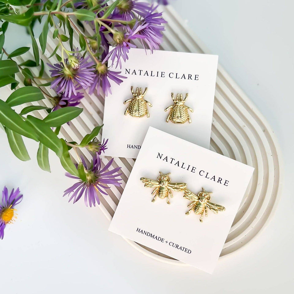Large Bumble Bee Studs