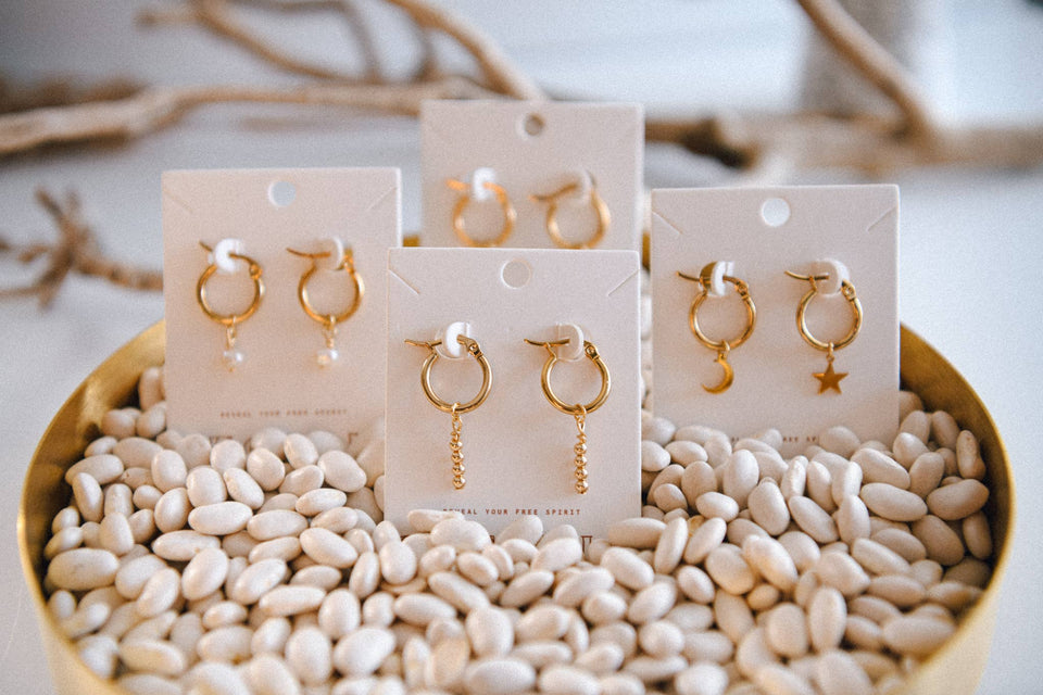 Starlit Shine Cubic Zirconia Hoop Earrings – Gold Plated