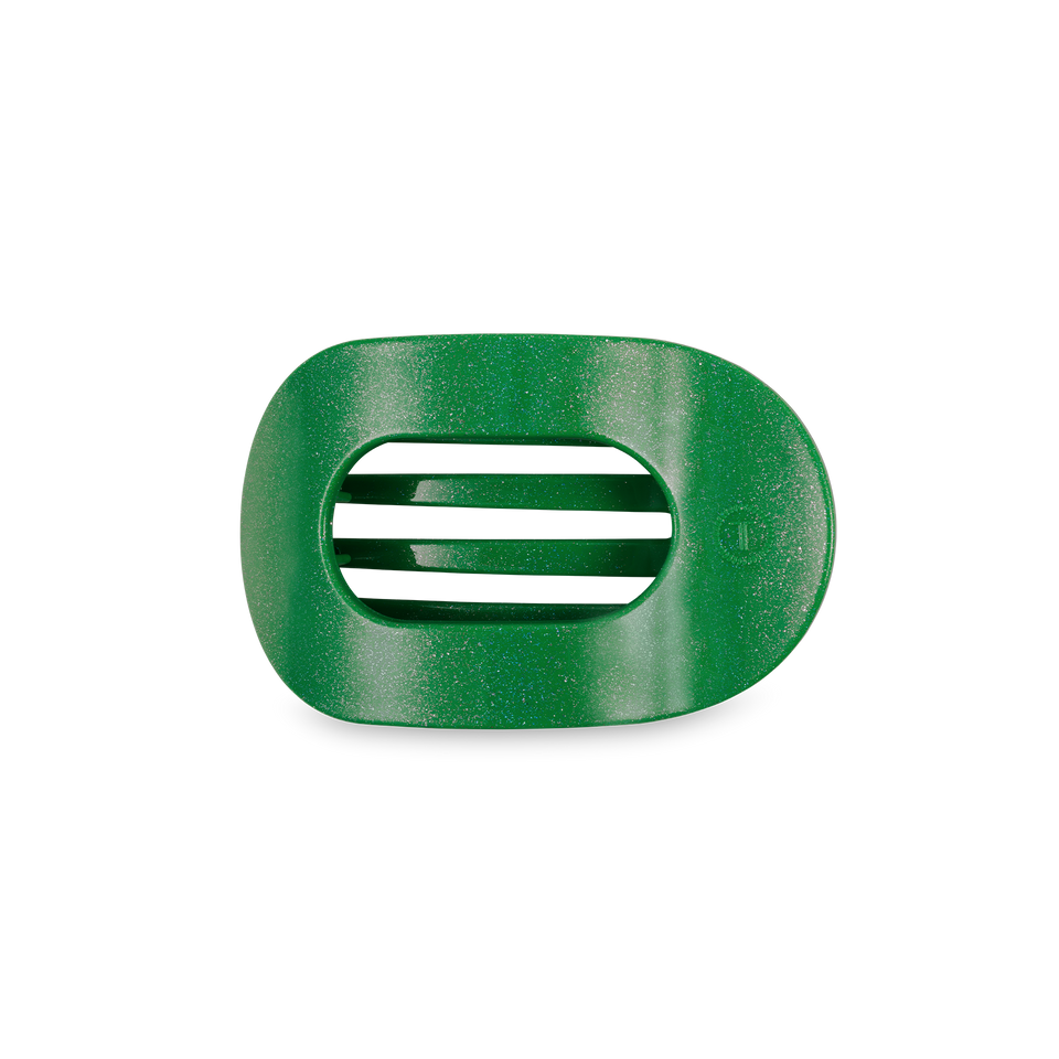 Round Flat Hair Clip | Small | Shamrock Shimmer