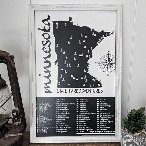 Minnesota State Parks Checklist Map